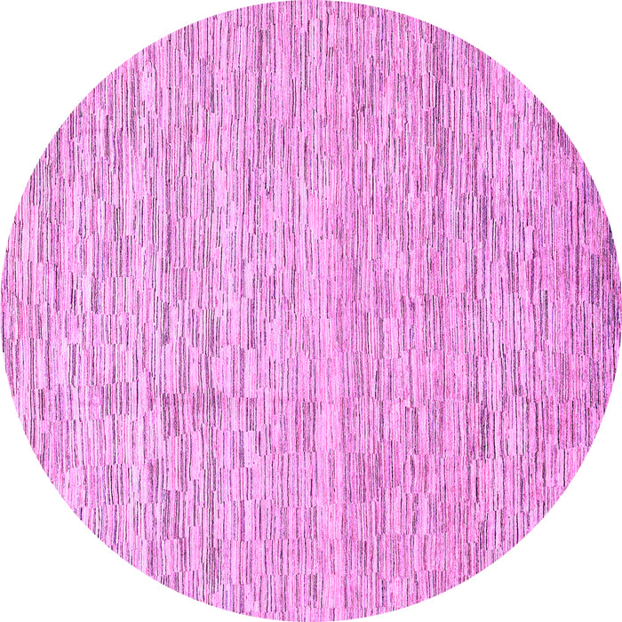 Round Machine Washable Abstract Purple Modern Area Rugs, wshabs3674pur
