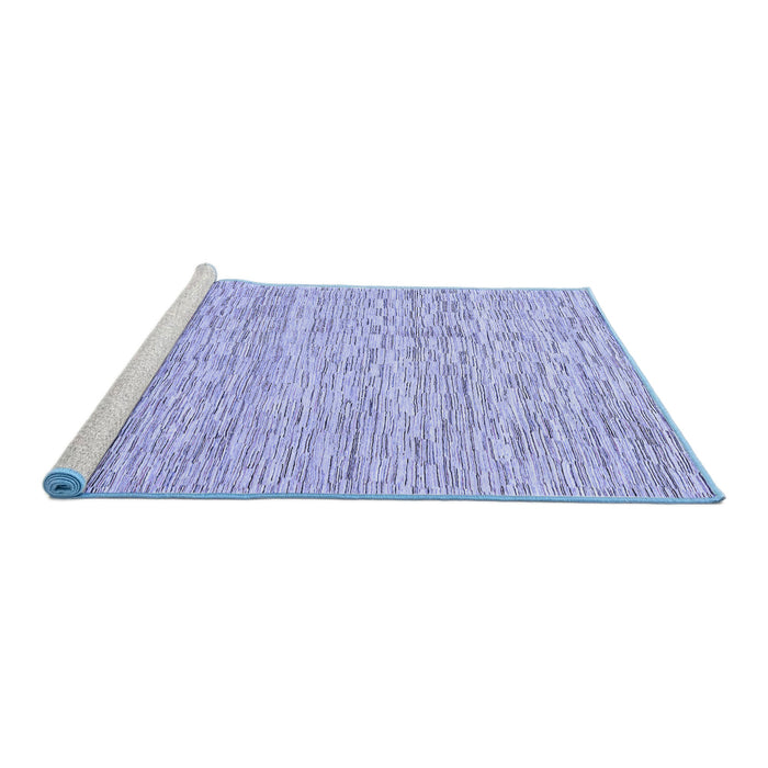 Sideview of Machine Washable Abstract Blue Modern Rug, wshabs3674blu