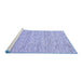 Sideview of Machine Washable Abstract Blue Modern Rug, wshabs3674blu