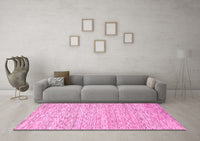 Machine Washable Abstract Pink Modern Rug, wshabs3674pnk