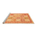 Sideview of Machine Washable Abstract Orange Modern Area Rugs, wshabs3675org