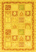 Abstract Yellow Modern Rug, abs3675yw