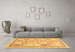 Machine Washable Abstract Brown Modern Rug in a Living Room,, wshabs3675brn