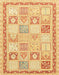 Machine Washable Abstract Orange Rug, wshabs3675