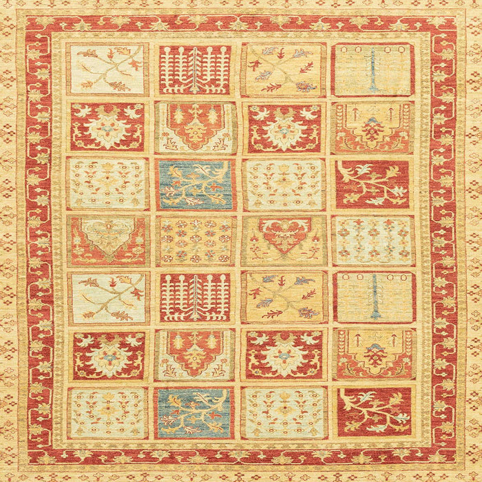 Square Abstract Orange Modern Rug, abs3675