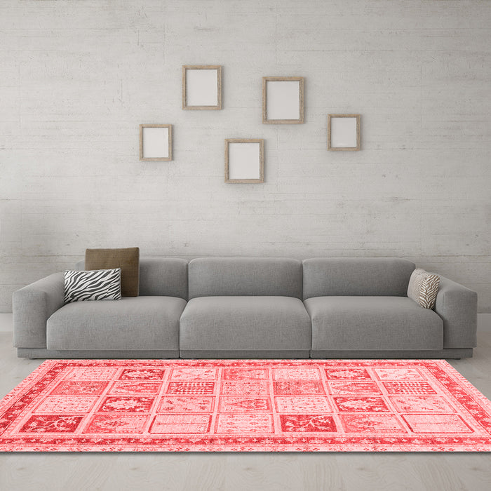 Modern Red Washable Rugs