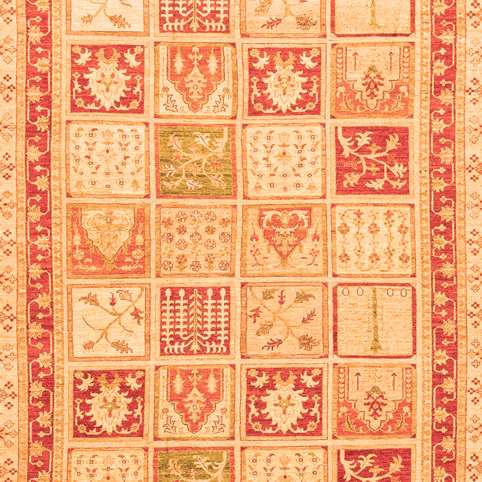 Machine Washable Abstract Orange Modern Area Rugs, wshabs3675org