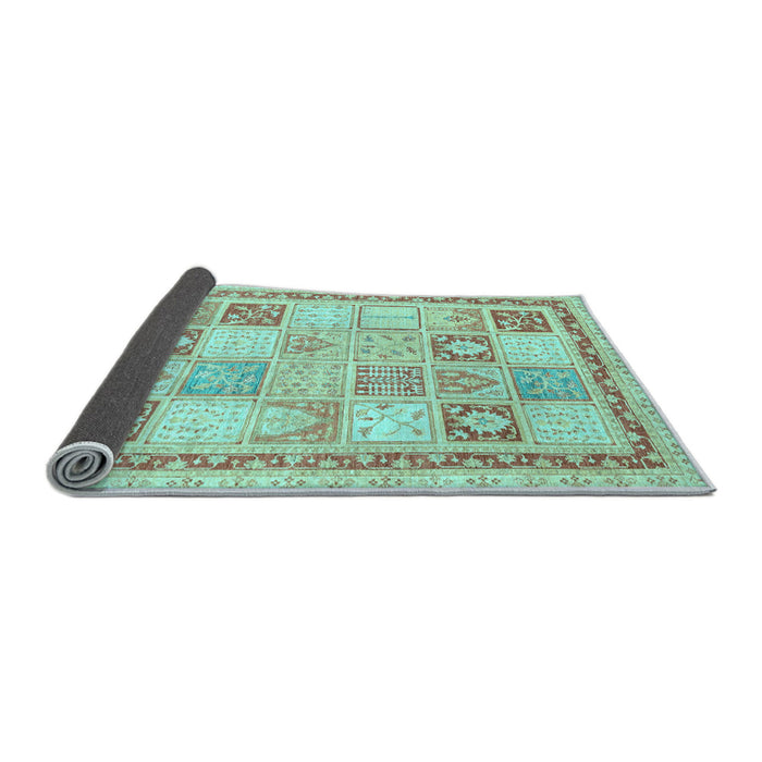 Sideview of Abstract Light Blue Modern Rug, abs3675lblu