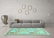 Machine Washable Abstract Light Blue Modern Rug in a Living Room, wshabs3675lblu