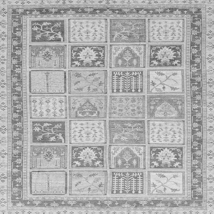 Square Abstract Gray Modern Rug, abs3675gry