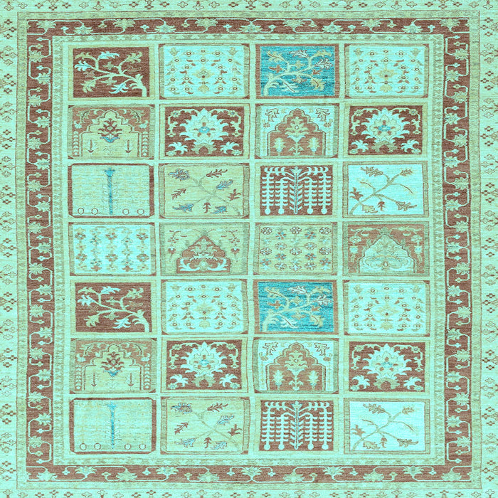 Square Abstract Light Blue Modern Rug, abs3675lblu