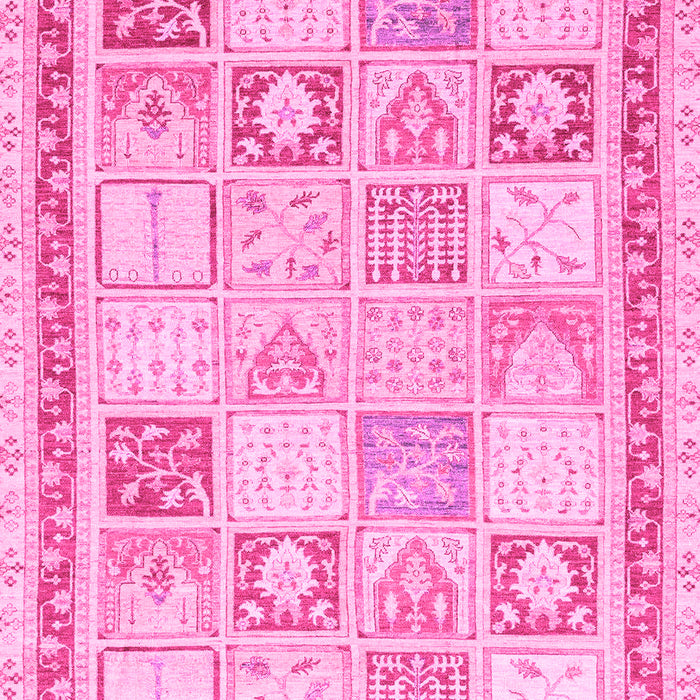 Machine Washable Abstract Pink Modern Rug, wshabs3675pnk