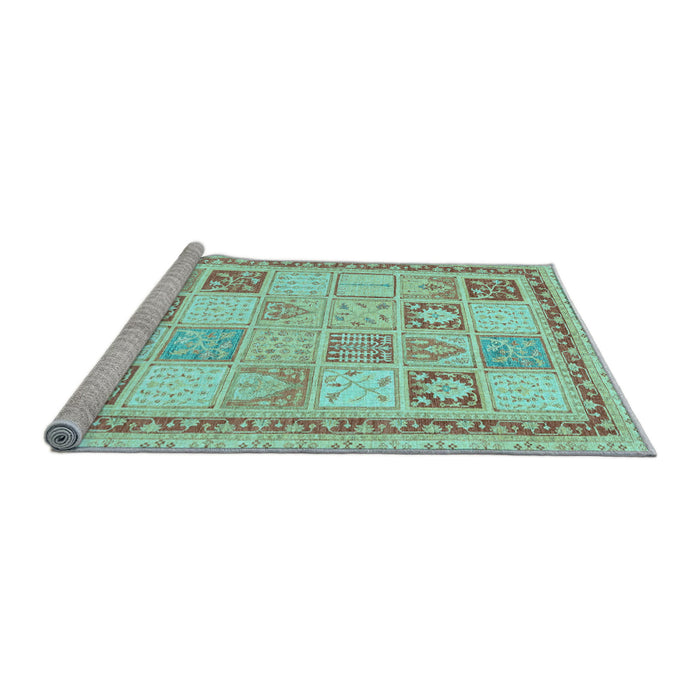Sideview of Machine Washable Abstract Light Blue Modern Rug, wshabs3675lblu