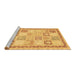 Sideview of Machine Washable Abstract Brown Modern Rug, wshabs3675brn