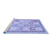 Sideview of Machine Washable Abstract Blue Modern Rug, wshabs3675blu