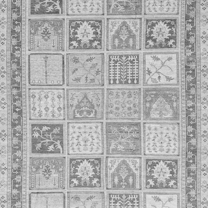 Machine Washable Abstract Gray Modern Rug, wshabs3675gry