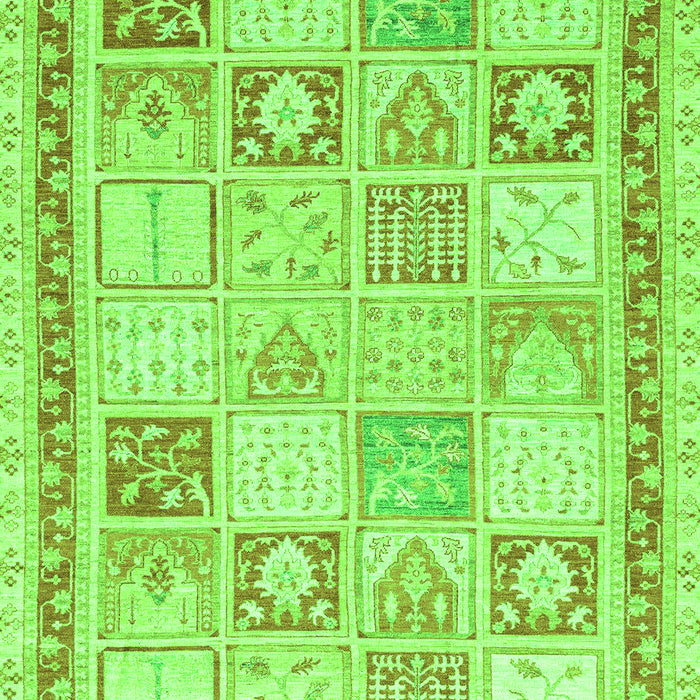 Machine Washable Abstract Green Modern Area Rugs, wshabs3675grn