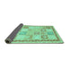 Sideview of Abstract Turquoise Modern Rug, abs3675turq