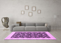 Machine Washable Oriental Purple Traditional Rug, wshabs3676pur