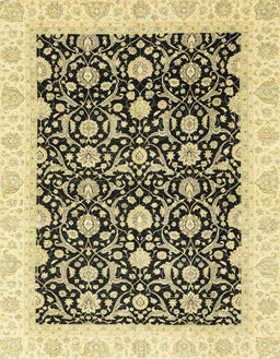 Abstract Mustard Yellow Oriental Rug, abs3676