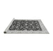 Sideview of Machine Washable Oriental Gray Traditional Rug, wshabs3676gry