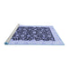 Sideview of Machine Washable Oriental Blue Traditional Rug, wshabs3676blu