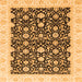 Square Oriental Orange Traditional Rug, abs3676org