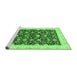 Sideview of Machine Washable Oriental Green Traditional Area Rugs, wshabs3676grn