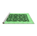 Sideview of Machine Washable Oriental Emerald Green Traditional Area Rugs, wshabs3676emgrn