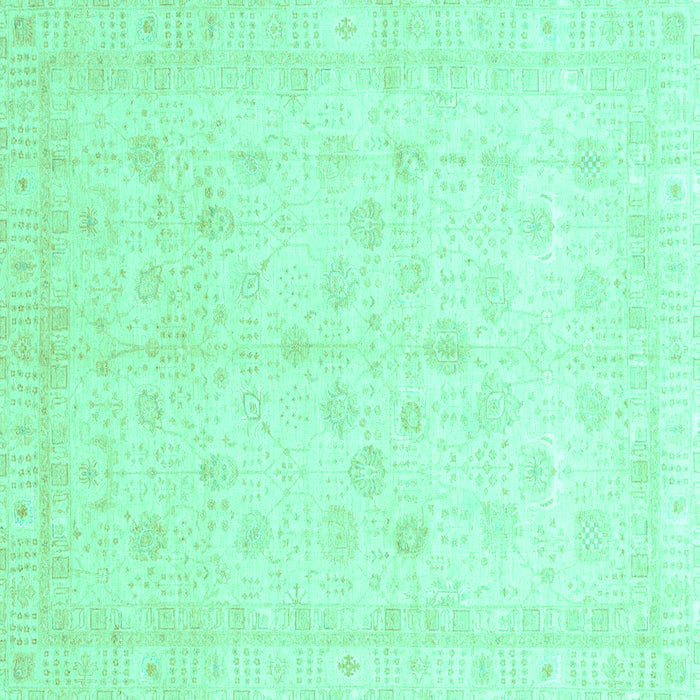 Square Oriental Turquoise Traditional Rug, abs3677turq