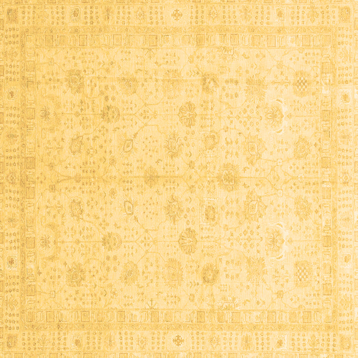 Square Oriental Brown Traditional Rug, abs3677brn