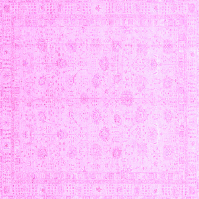 Square Machine Washable Oriental Purple Traditional Area Rugs, wshabs3677pur