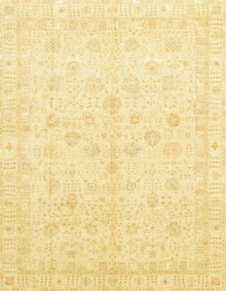 Abstract Chrome Gold Yellow Oriental Rug, abs3677