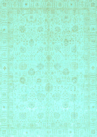 Oriental Light Blue Traditional Rug, abs3677lblu