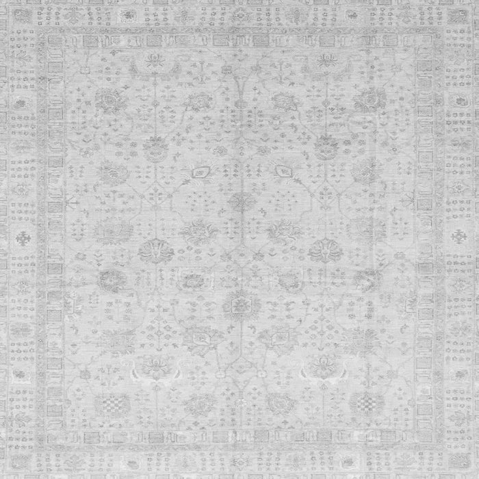 Square Machine Washable Oriental Gray Traditional Rug, wshabs3677gry