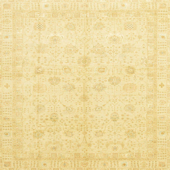 Square Machine Washable Abstract Chrome Gold Yellow Rug, wshabs3677