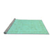 Sideview of Machine Washable Oriental Light Blue Traditional Rug, wshabs3677lblu