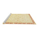 Sideview of Machine Washable Abstract Yellow Rug, wshabs3678