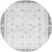 Round Oriental Gray Traditional Rug, abs3678gry