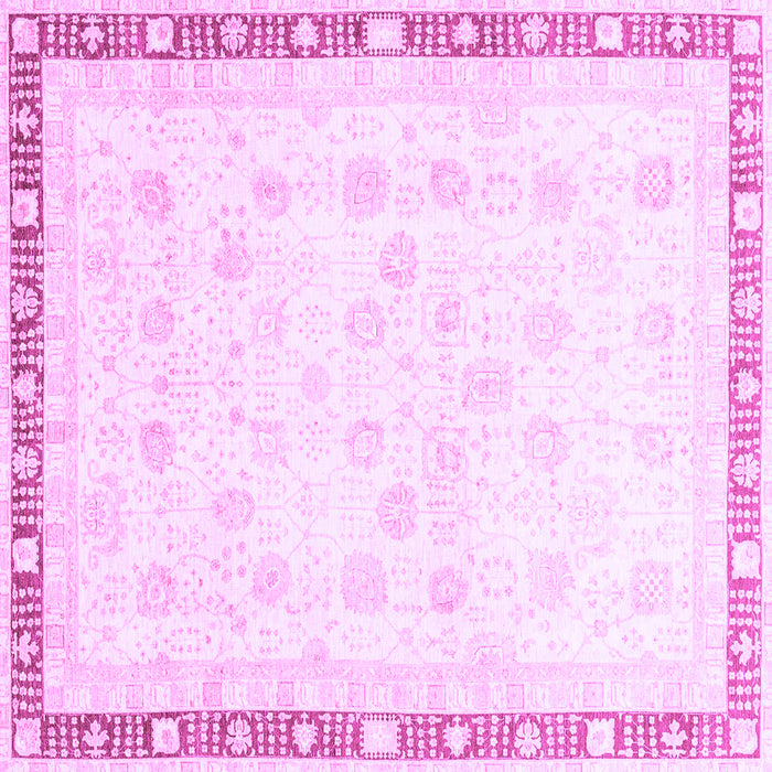 Square Oriental Purple Traditional Rug, abs3678pur