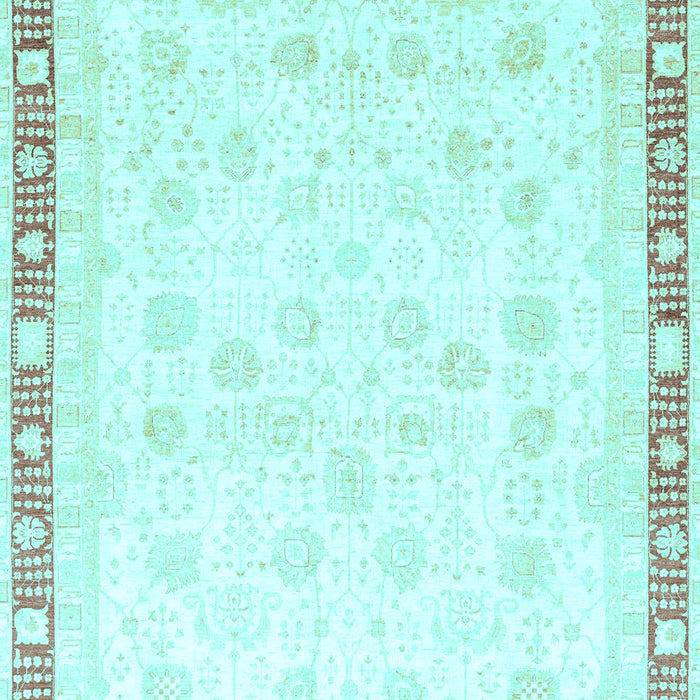 Machine Washable Oriental Light Blue Traditional Rug, wshabs3678lblu