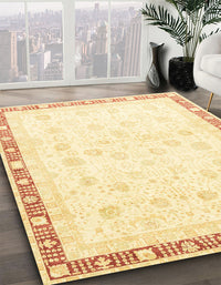 Abstract Yellow Oriental Rug, abs3678