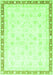 Machine Washable Oriental Green Traditional Area Rugs, wshabs3678grn