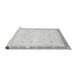 Sideview of Machine Washable Oriental Gray Traditional Rug, wshabs3678gry