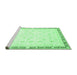 Sideview of Machine Washable Oriental Emerald Green Traditional Area Rugs, wshabs3678emgrn