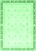 Machine Washable Oriental Emerald Green Traditional Area Rugs, wshabs3678emgrn