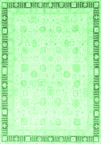 Oriental Emerald Green Traditional Rug, abs3678emgrn