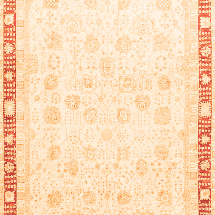 Machine Washable Oriental Orange Traditional Area Rugs, wshabs3678org