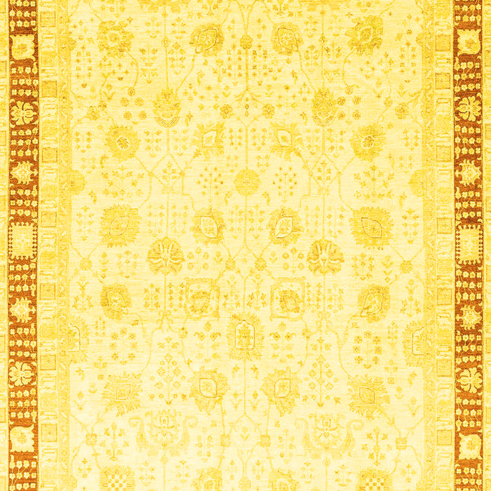 Oriental Yellow Traditional Rug, abs3678yw