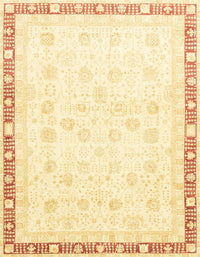 Machine Washable Abstract Yellow Rug, wshabs3678